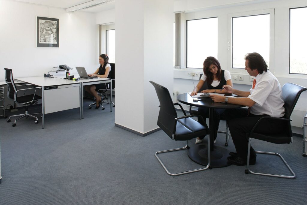 Office workers collaborate, and this can exacerbate an anxiety disorder for those who fear reentry.